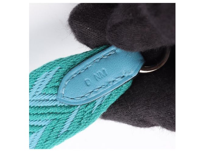 Hermès Tracolla Hermes Bandoulière Sangle Zigzag Blu Verde - vista 5