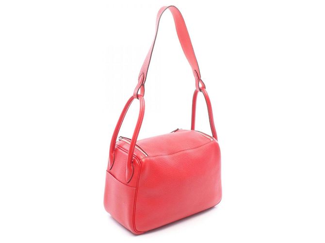 Hermès Hermes Lindy 26 Verso Rouge Casaque Rose Jaipur Shoulder Bag Rosso - vista 2