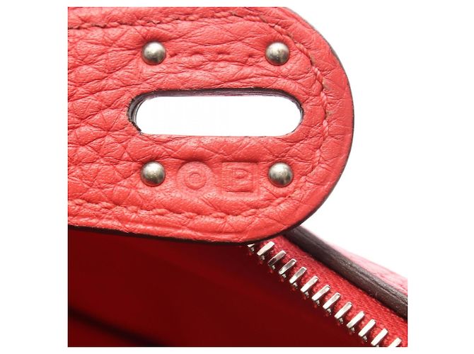 Hermès Hermes Lindy 26 Verso Rouge Casaque Rose Jaipur Shoulder Bag Rosso - vista 5
