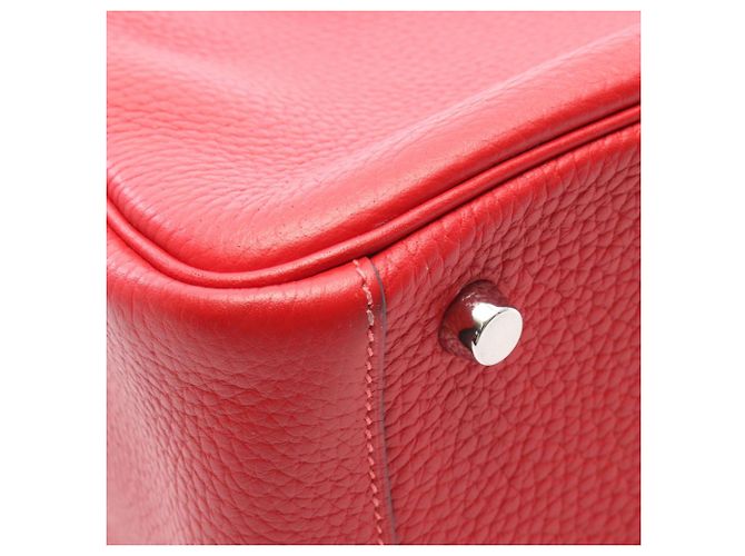 Hermès Hermes Lindy 26 Verso Rouge Casaque Rose Jaipur Shoulder Bag Rosso - vista 6