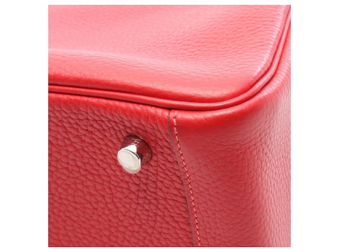 Hermès Hermes Lindy 26 Verso Rouge Casaque Rose Jaipur Shoulder Bag Rosso - vista 7