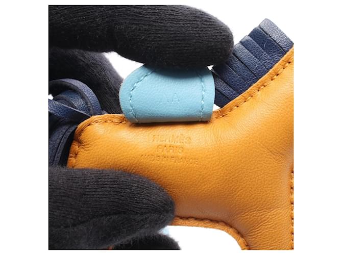 Hermès Charm per borsa Hermes Rodeo PM Marrone Blu Blu navy - vista 3