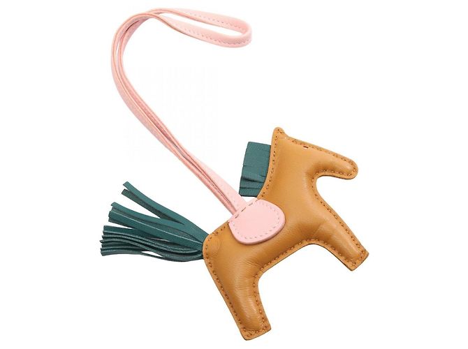 Hermès Hermes Rodeo PM Sesame Rose Sakura Malachite Charm Marrone Rosa Verde - vista 2