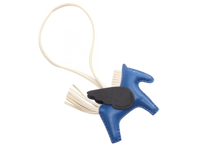 Hermès Charm per borsa Hermes Rodeo Pegasus PM Nero Blu Crudo - vista 2