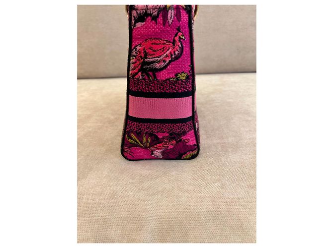 Borsa Christian Dior Lady D-Lite Mini Toile de Jouy Voyage - Rosa Multicolore - vista 10