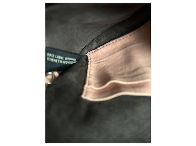 Borsa Fendi Baguette in shearling e pelle Rosa Beige - vista 6