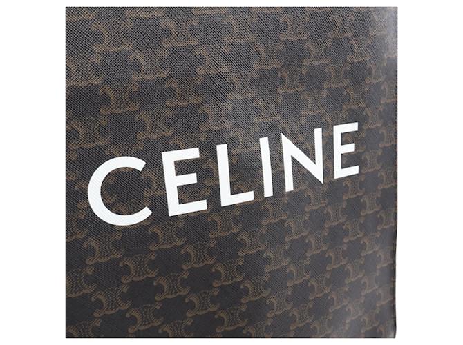 Céline Celine Small Vertical Cabas Triomphe Tote Bag Braun Schwarz - Ansicht 4