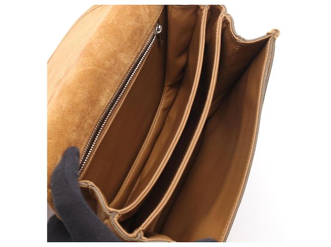 Céline Borsa a tracolla Celine Triomphe in scamosciato Marrone - vista 3