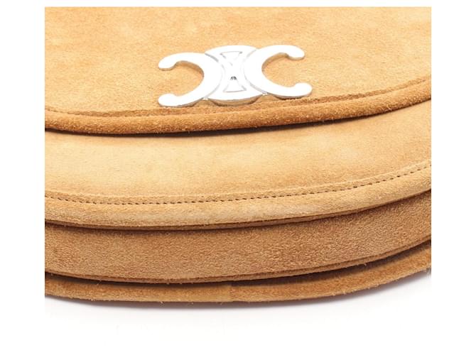 Céline Borsa a tracolla Celine Triomphe in scamosciato Marrone - vista 8