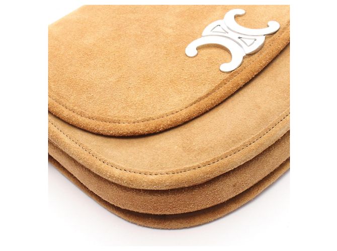 Céline Borsa a tracolla Celine Triomphe in scamosciato Marrone - vista 9