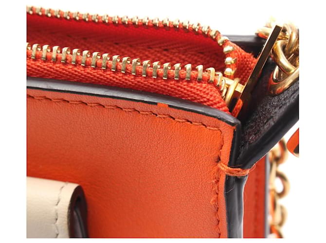 Céline Borsa a Spalla Celine Tricolor Medium Rosa Beige Arancione - vista 7