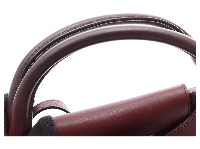 Céline Celine Big Bag Small con Correa Larga Burdeos - vista 11