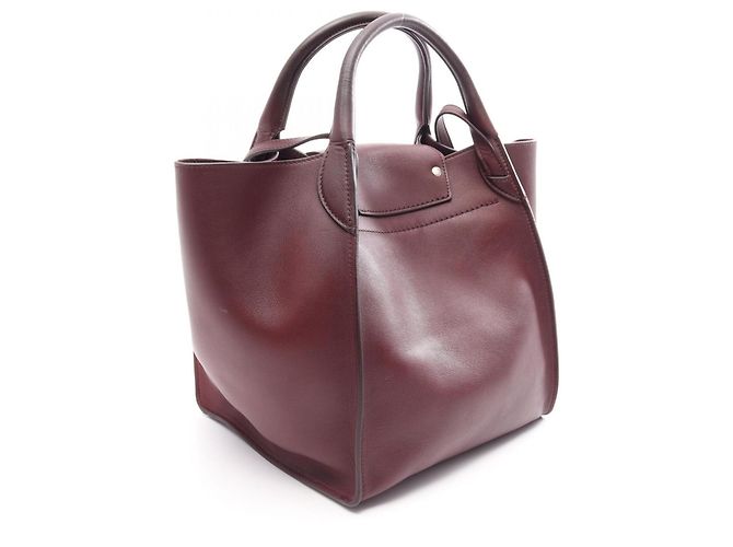 Céline Celine Big Bag Small con Correa Larga Burdeos - vista 2