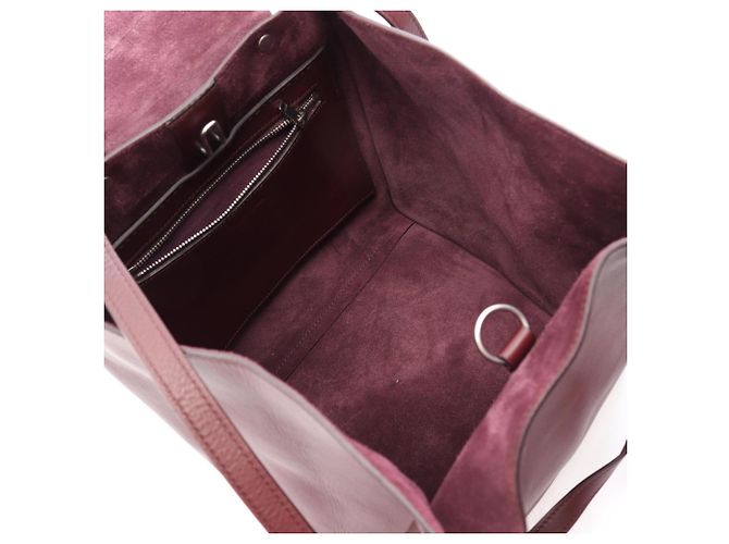 Céline Celine Big Bag Small con Correa Larga Burdeos - vista 3