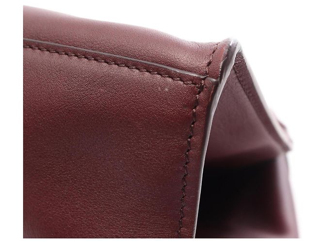 Céline Celine Big Bag Small con Correa Larga Burdeos - vista 5