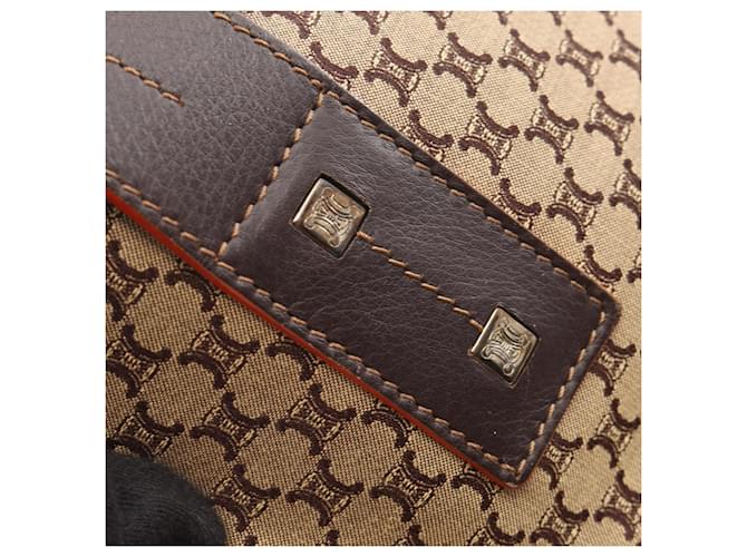 Céline Borsa Tote Celine Macadam Marrone Beige - vista 10