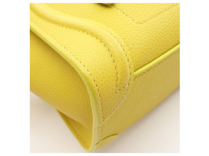 Céline Borsa Celine Luggage Nano Shopper 2-Way Giallo - vista 5
