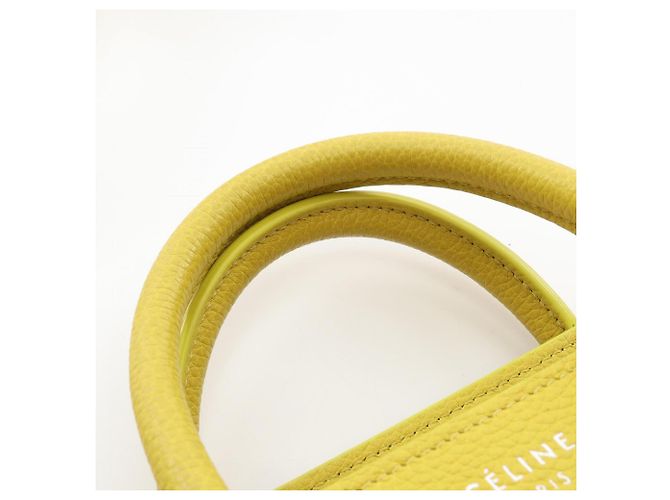 Céline Borsa Celine Luggage Nano Shopper 2-Way Giallo - vista 6
