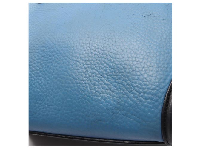 Céline Borsa Tote Celine Luggage Micro Shopper Nero Blu Blu navy - vista 10