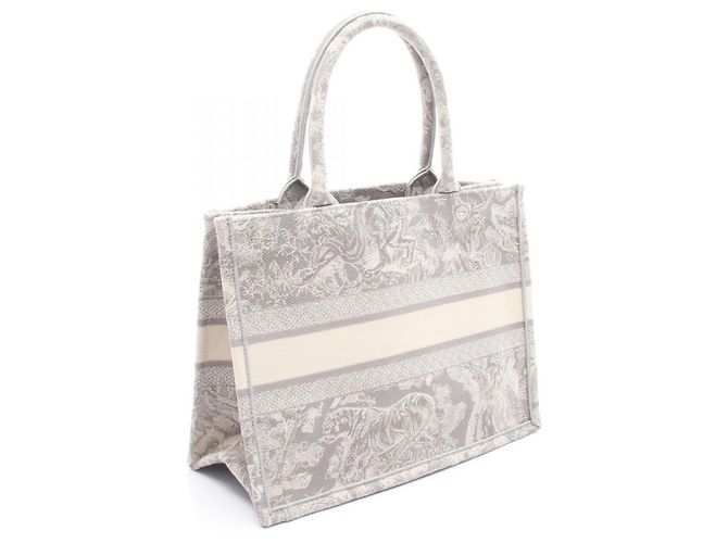 Christian Dior Dior BOOK TOTE Tote Bag Medium Marrone Bianco - vista 2