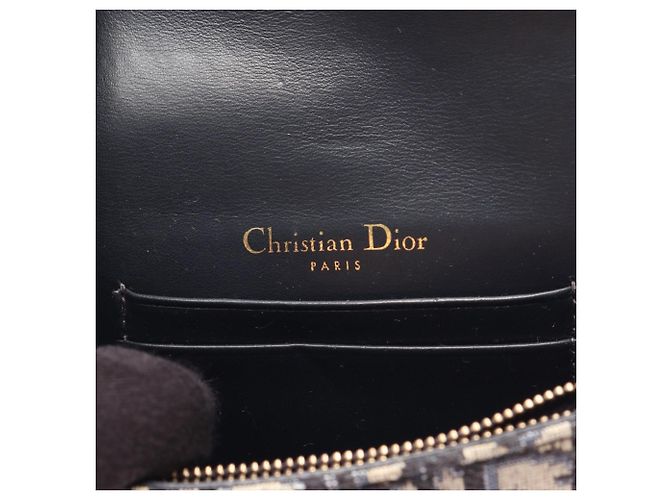 Borsa Saddle Christian Dior Beige Blu navy - vista 4