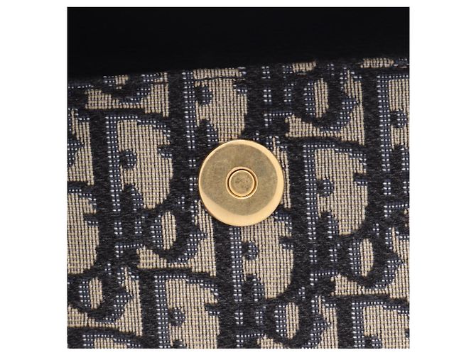 Borsa Saddle Christian Dior Beige Blu navy - vista 6