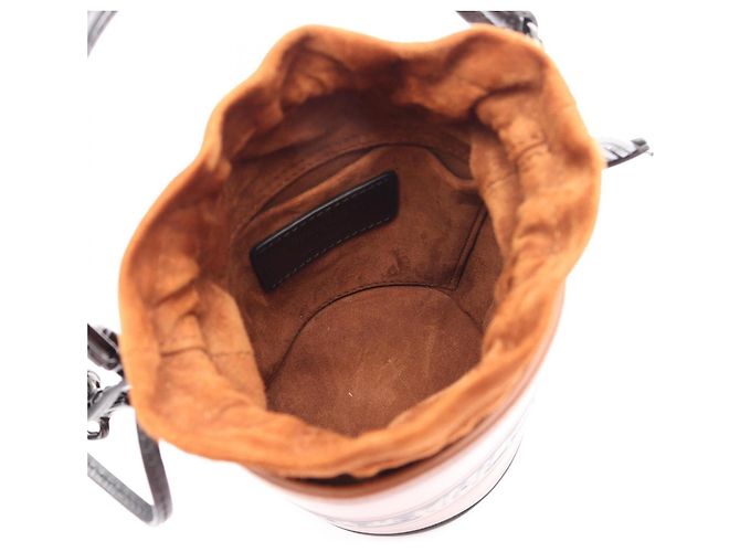 Borsa bucket micro Christian Dior Dior Vibe Marrone Nero - vista 3