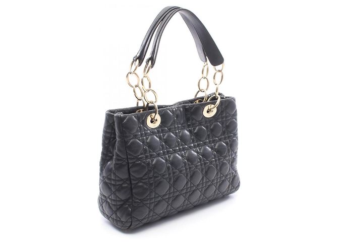 Borsa Tote Christian Dior Dior Cannage Nero - vista 2