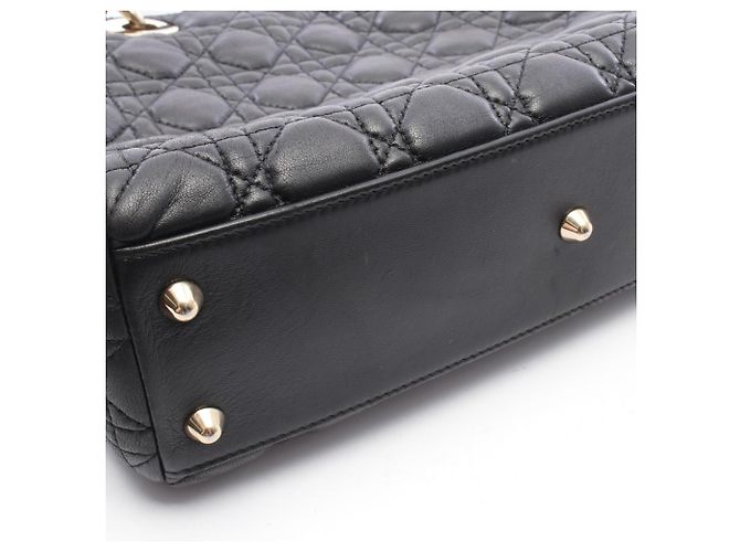 Borsa Tote Christian Dior Dior Cannage Nero - vista 6