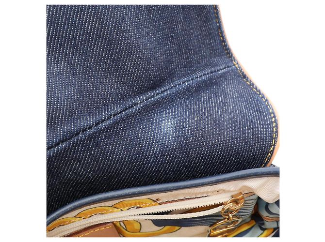 Borsa Christian Dior Saddle Marrone Blu navy - vista 13