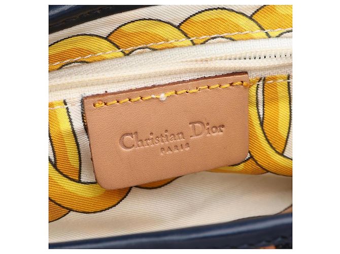Borsa Christian Dior Saddle Marrone Blu navy - vista 4