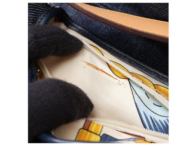 Borsa Christian Dior Saddle Marrone Blu navy - vista 6