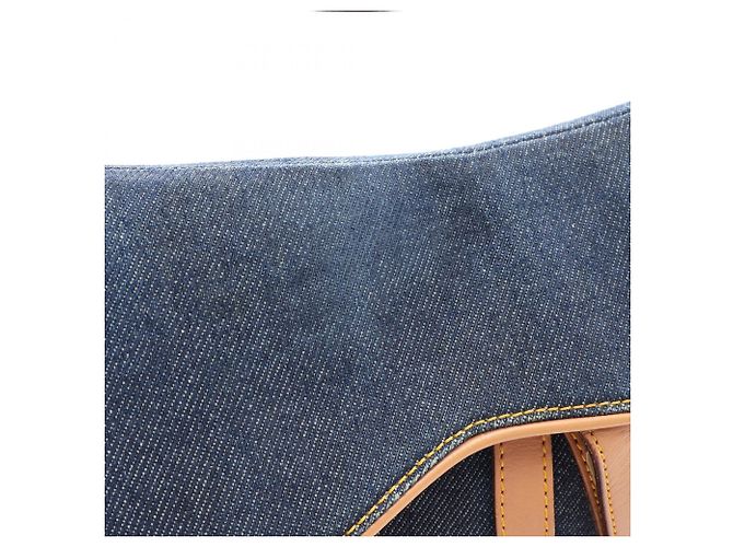 Borsa Christian Dior Saddle Marrone Blu navy - vista 7