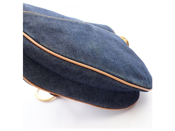 Borsa Christian Dior Saddle Marrone Blu navy - vista 9