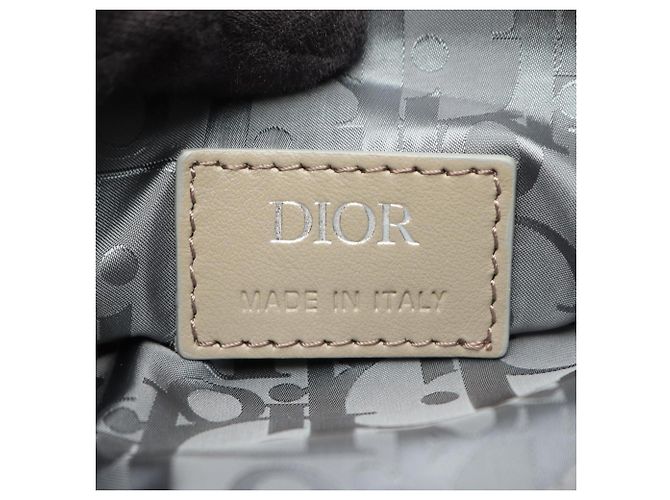 Borsa a tracolla e da vita Christian Dior Saddle Bag Waist Body Handbag Blu Beige - vista 4