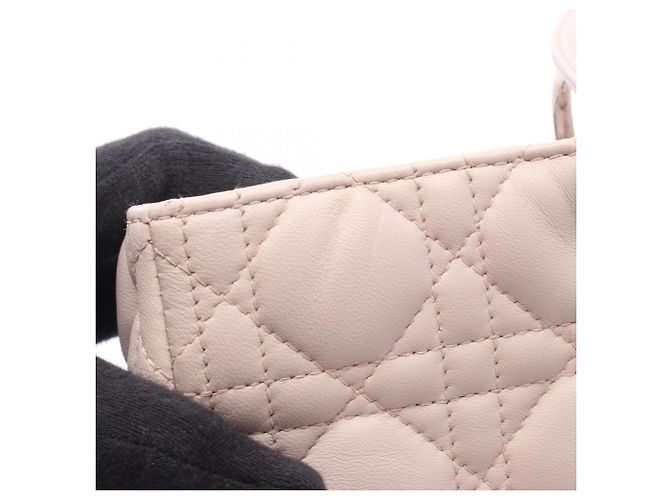 Bolsa 2-way Christian Dior Dior Lady Large Cannage Rosa - vista 7