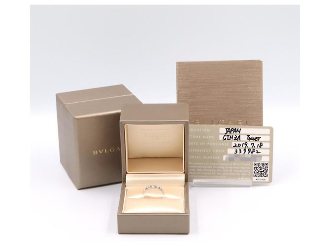 Bulgari Bvlgari B-zero1 18K White Gold Band Ring Silvery - view 7