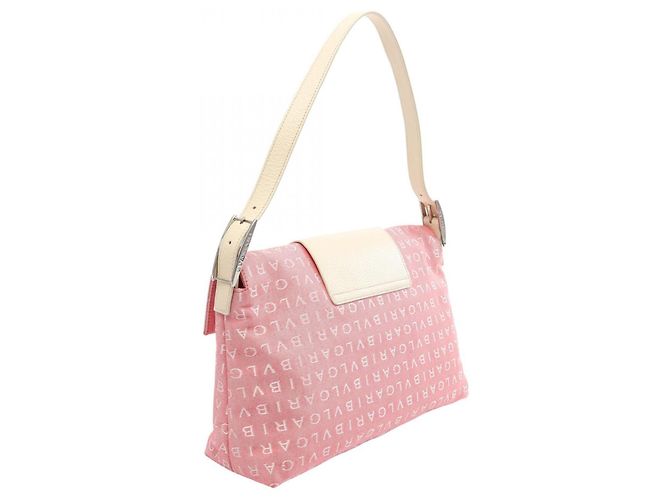 Bulgari Borsa a tracolla Bvlgari BVLGARI Logo Mania Rosa Bianco - vista 2