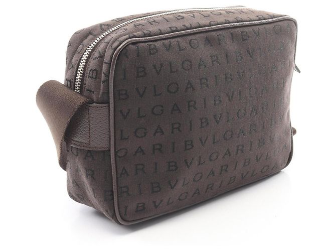 Borsa a tracolla Bulgari BVLGARI Logo Mania Marrone - vista 2