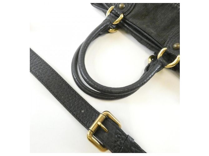 Borsa Louis Vuitton Monogram Denim Neo Cabby MM Nero - vista 4