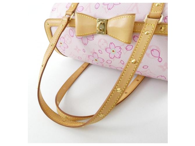 Borsa Louis Vuitton Monogram Cherry Blossom Papillon M92010 Marrone - vista 7