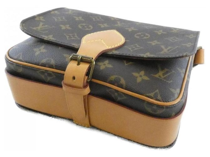 Borsa a tracolla Louis Vuitton Monogram Cartouchiere Marrone - vista 3