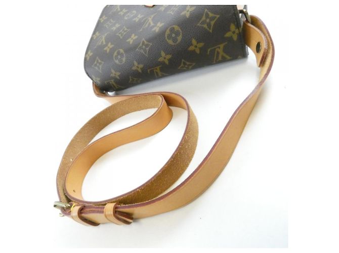 Borsa a tracolla Louis Vuitton Monogram Cartouchiere Marrone - vista 7