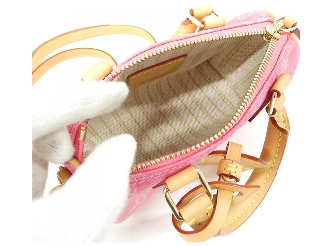 Borsa Louis Vuitton Monogram Origin Nano Speedy Rosa - vista 6