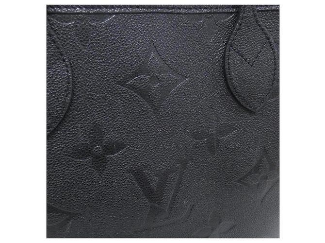 Borsa Louis Vuitton Monogram Empreinte Neverfull MM Nero - vista 3