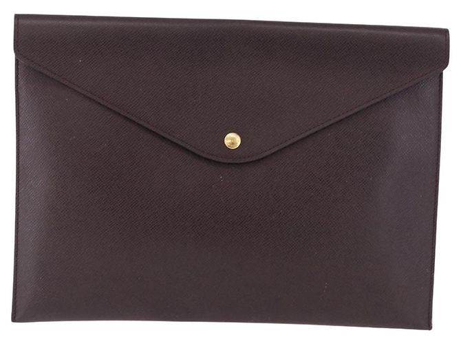 LOUIS VUITTON Taiga Document Case Pouch Acajou M99087 LV Auth mr2772 Marrone - vista 13