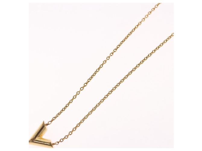 Collana Essential V LOUIS VUITTON Oro M61083 LV Auth bs36156 D'oro - vista 13