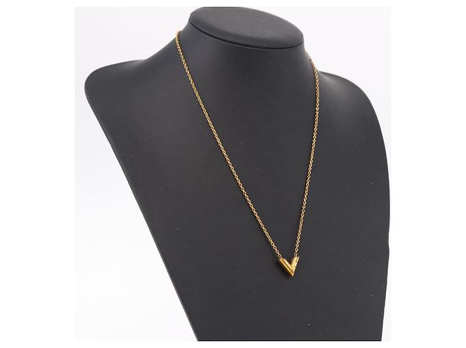 Collana Essential V LOUIS VUITTON Oro M61083 LV Auth bs36156 D'oro - vista 15
