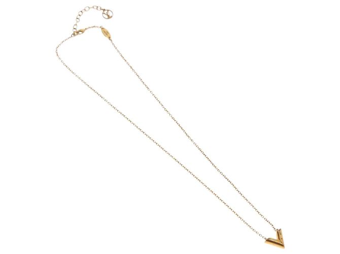 Collana Essential V LOUIS VUITTON Oro M61083 LV Auth bs36156 D'oro - vista 2