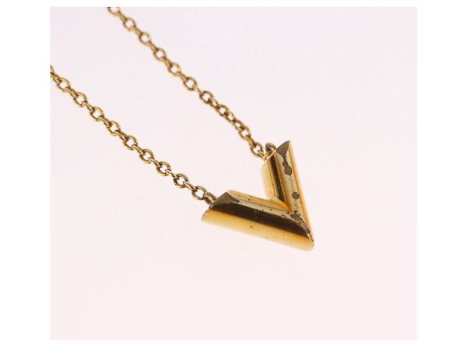 Collana Essential V LOUIS VUITTON Oro M61083 LV Auth bs36156 D'oro - vista 3